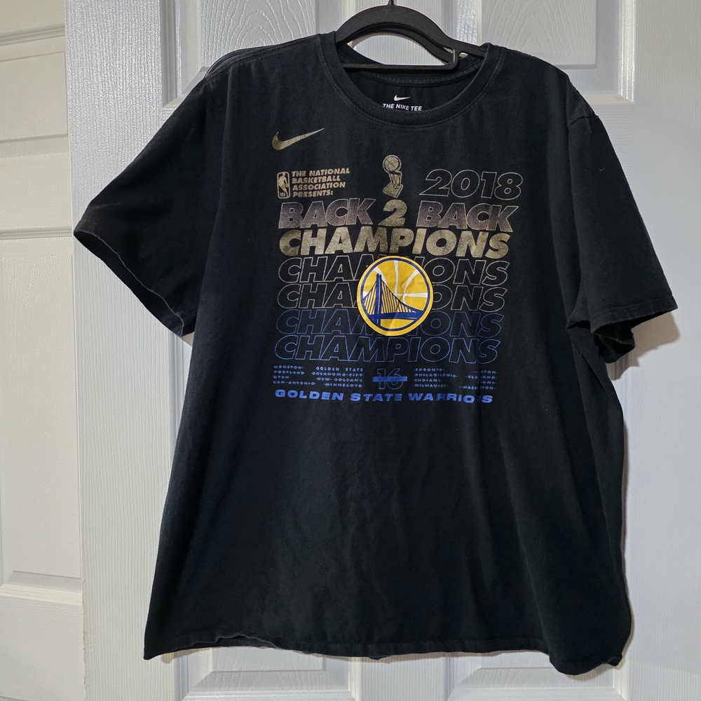 Nike Golden State Warriors 2018 "Back 2 Back" Champions T-shirt